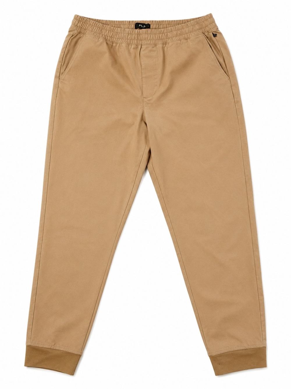 Tan Jogger Pants With Elastic Waist, Size XL